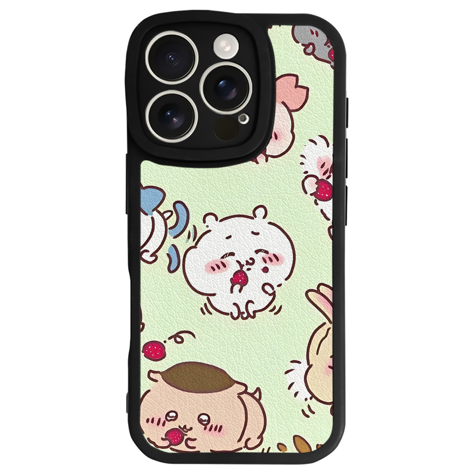 （画像用） ちいかわ Chii-kawa 【iPhone 16シリーズ対応】シリコンスマホケース（レザー調） 材質：シリコン